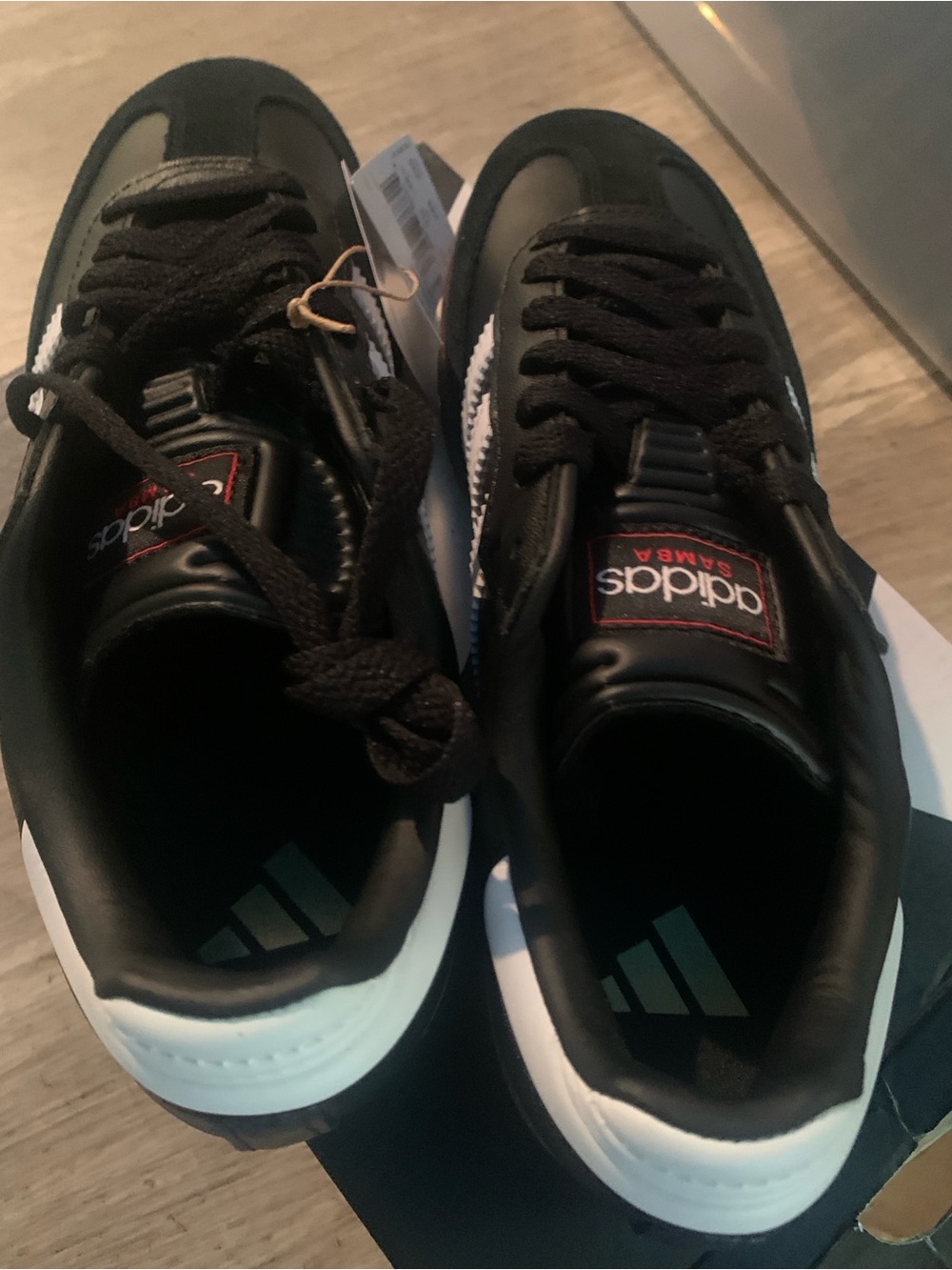 Adidas Samba J IF1945 Black White Gum Sole Youth 6 Women’s 7–7.5 NWT - Picture 4 of 6